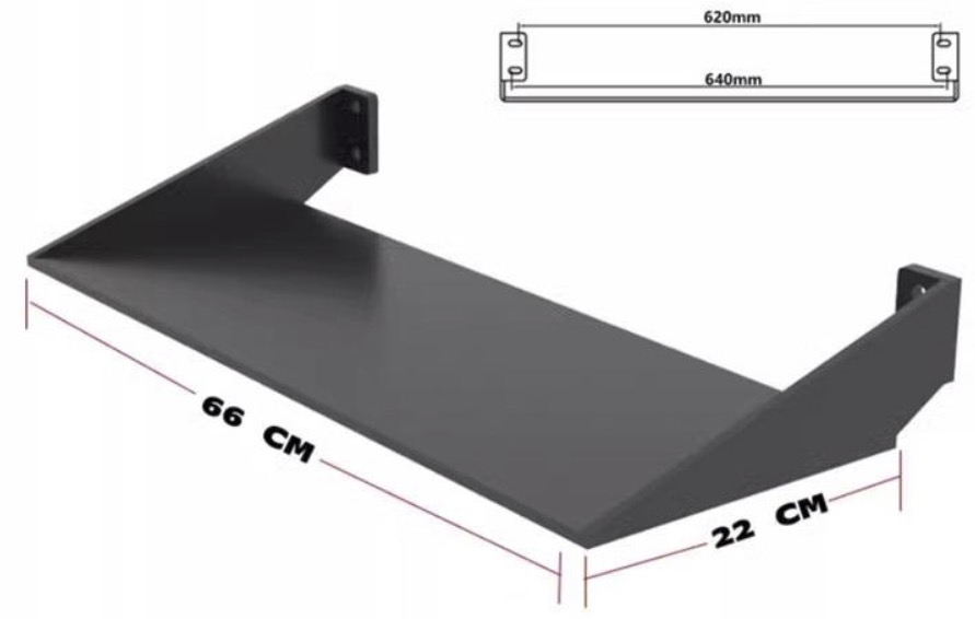 Shelf for a PC or console on a sim-racing cockpit