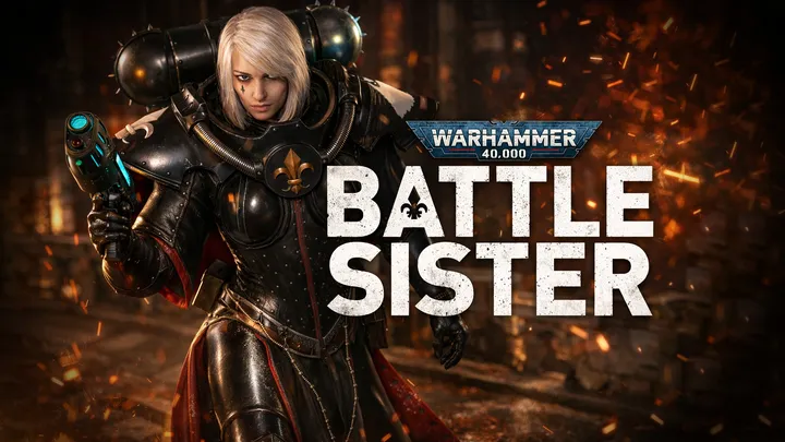 Warhammer 40,000: Battle Sister cover artwork from the official Meta shop page