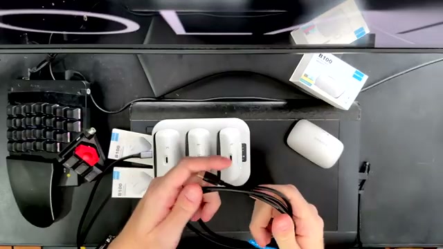 The BD3 cable and charging setup shown in the review video