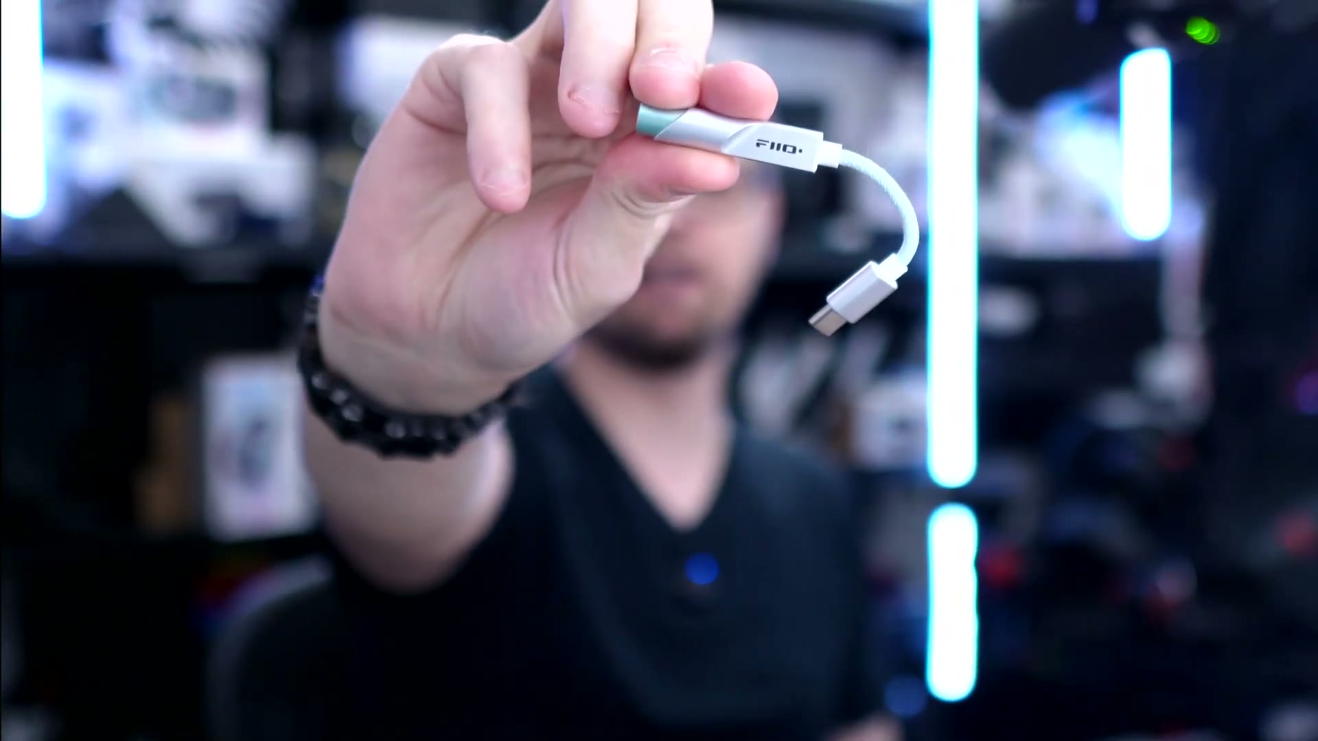The FiiO KA11 USB-C DAC and amplifier shown close up