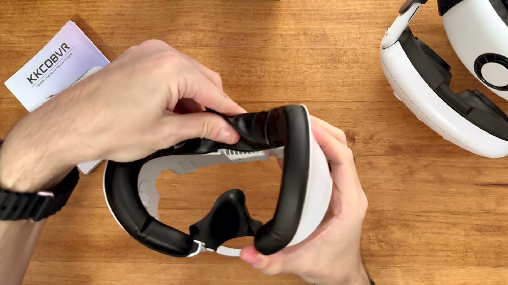 The KKCOBVR K3 facial interface shown from the front with its central fan housing