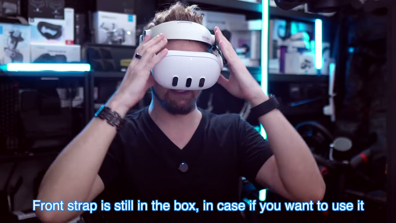 The revised Q3 Pro holding the visor up without the front strap